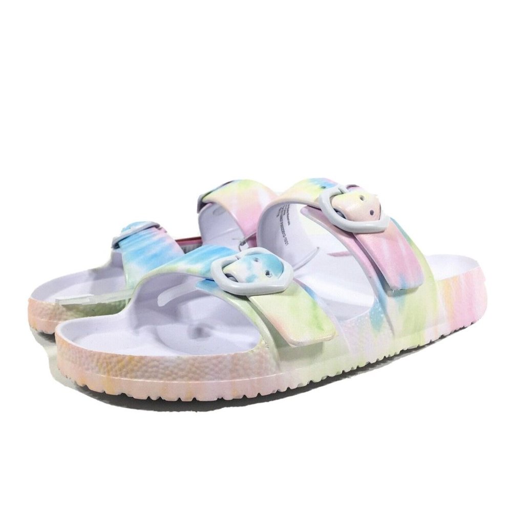Stoney Clover Lane x Target Womens Tie-Dye Slide Sandals Size 9 Rainbow Multi